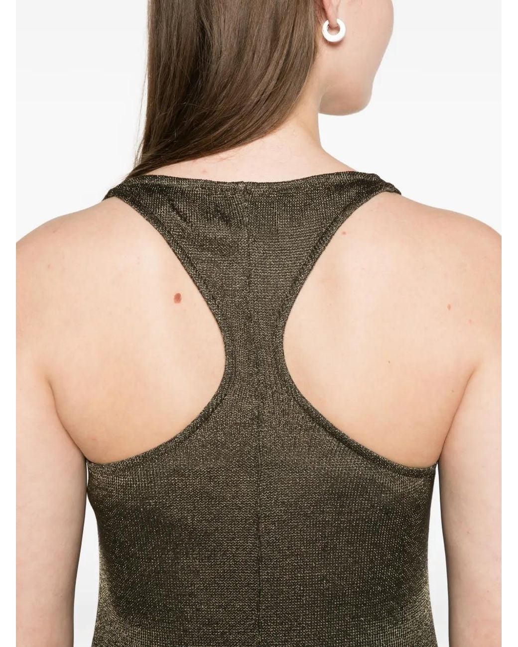Arcina Ori Green Indi Dress Khaki Metallic