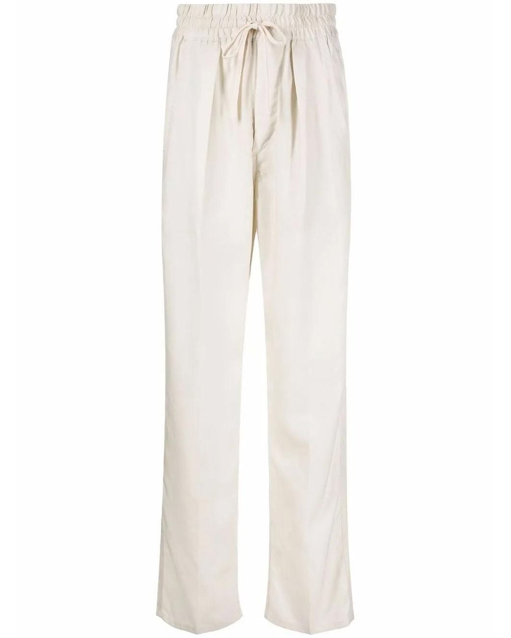 Isabel Marant White Biro Drawstring Trousers