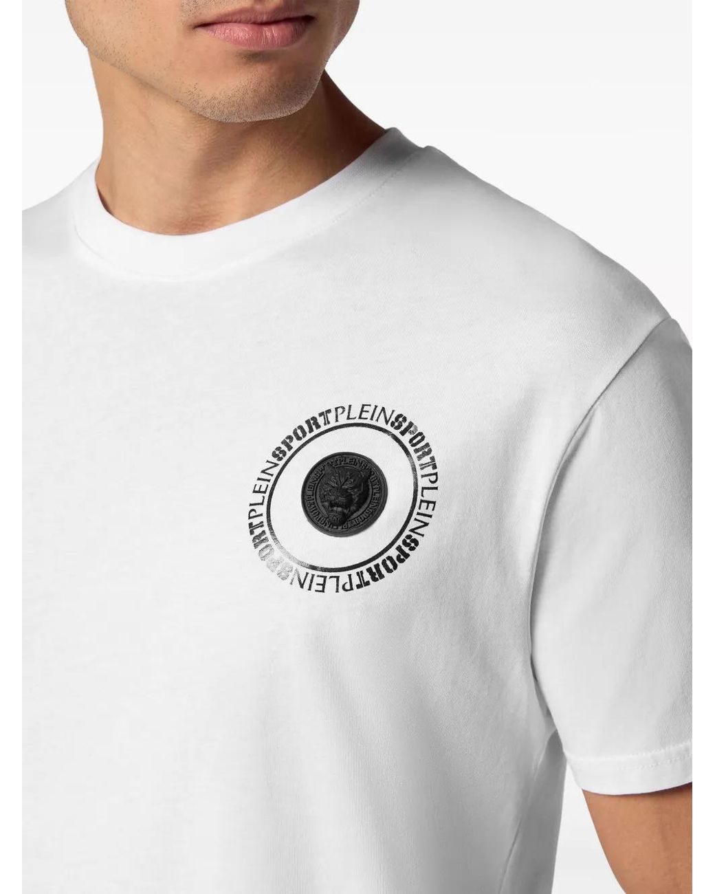 Philipp Plein White Carbon Tiger Print T-Shirt for men