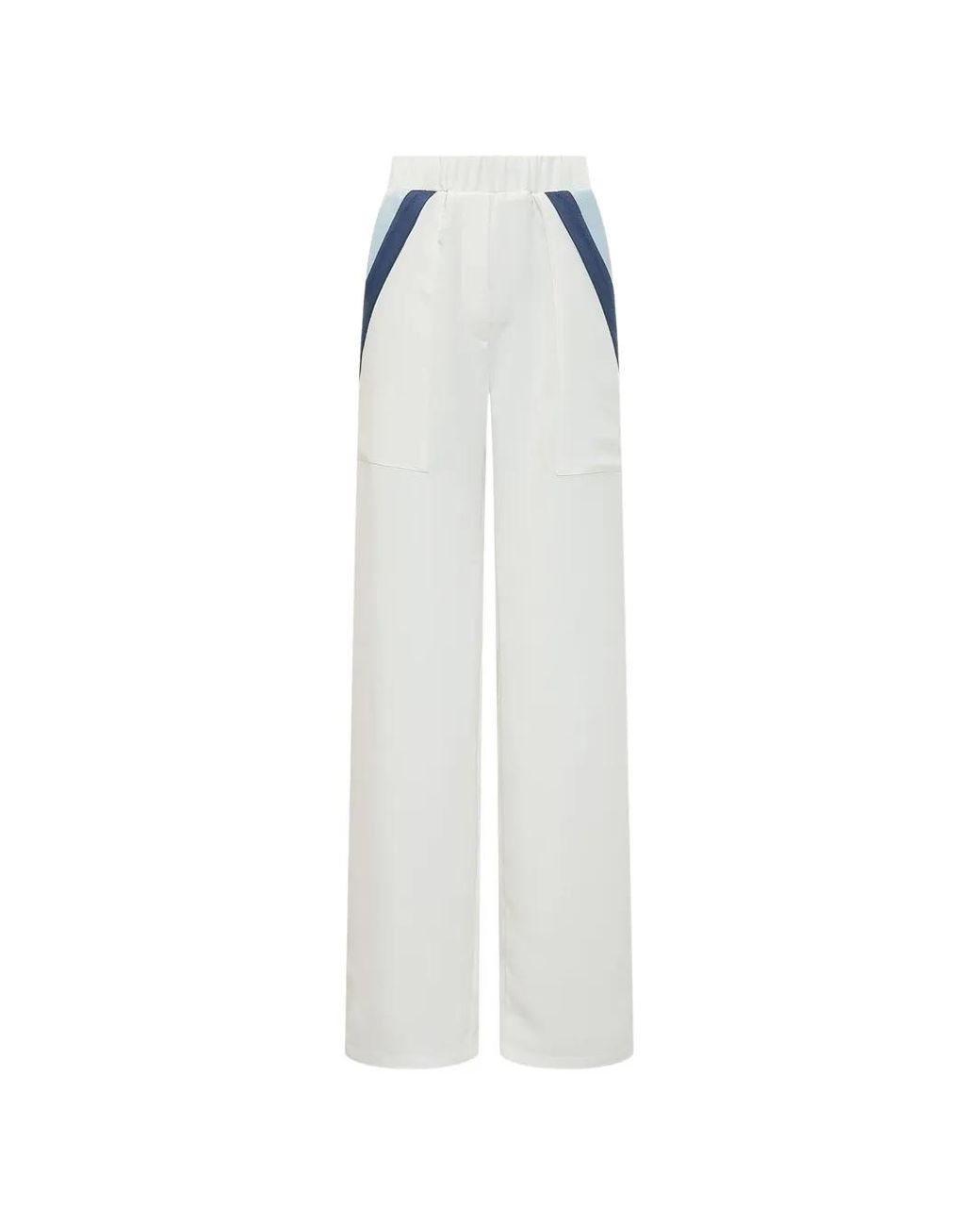 Mom's Pants White Sporty Trousers