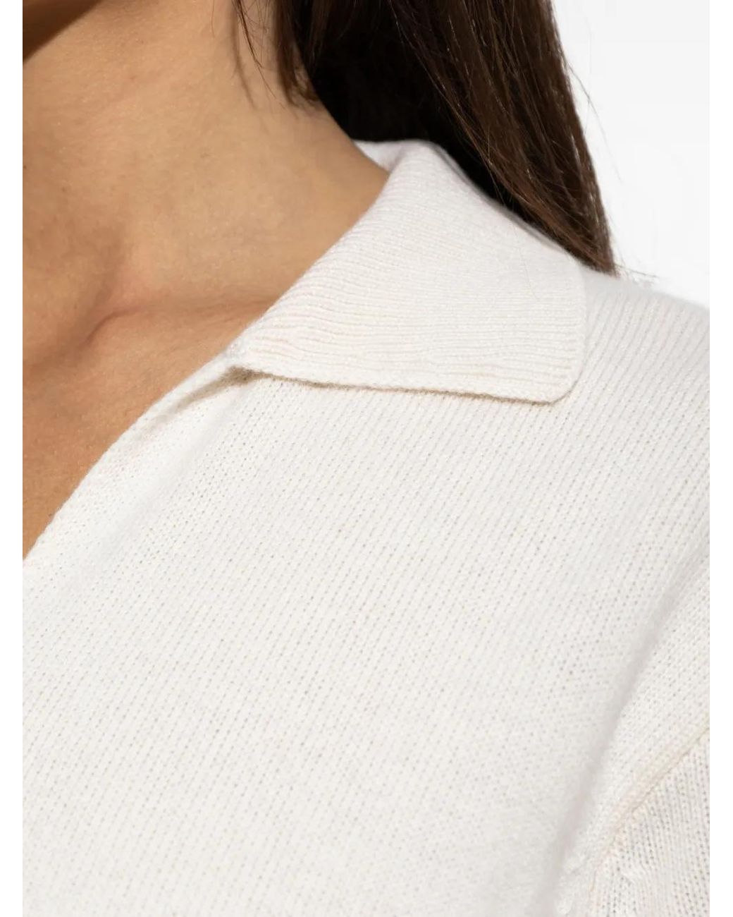 Valentino Garavani White V-Neck Sweater