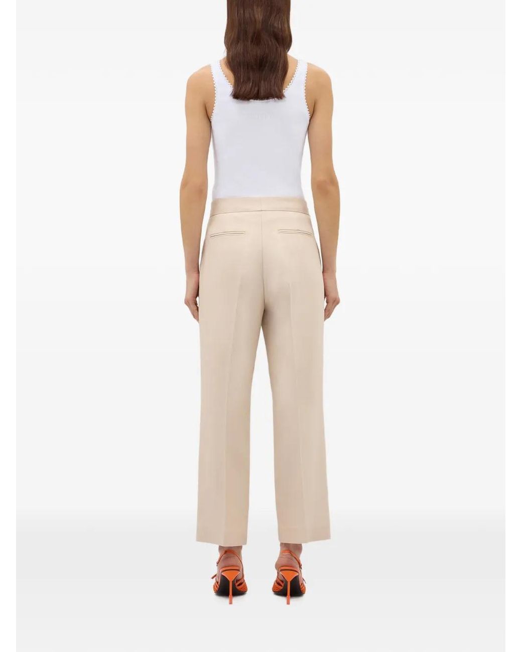 MSGM White Pocket Trousers
