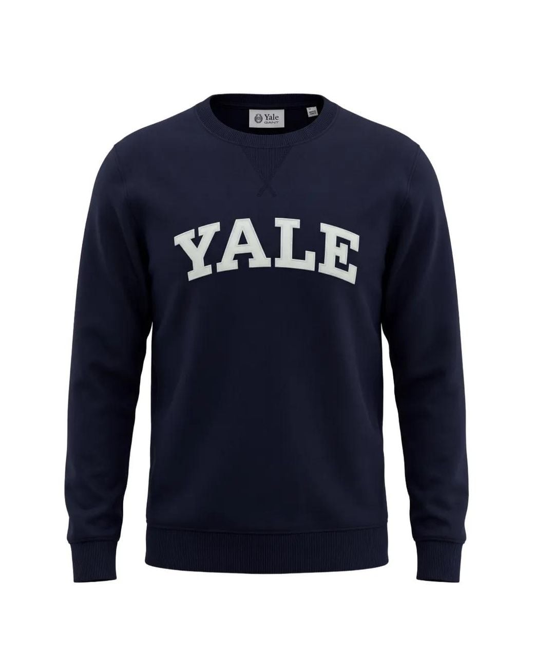 Gant Blue X Yale Logo-Patch Sweatshirt for men