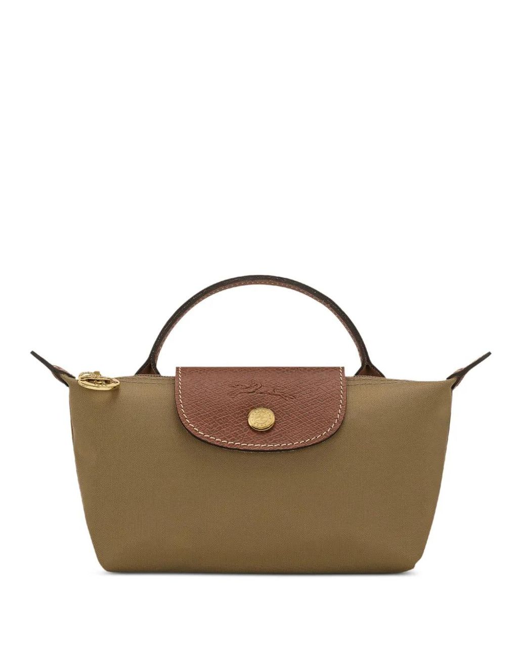 Longchamp Brown Le Pliage Original Pouch Bag