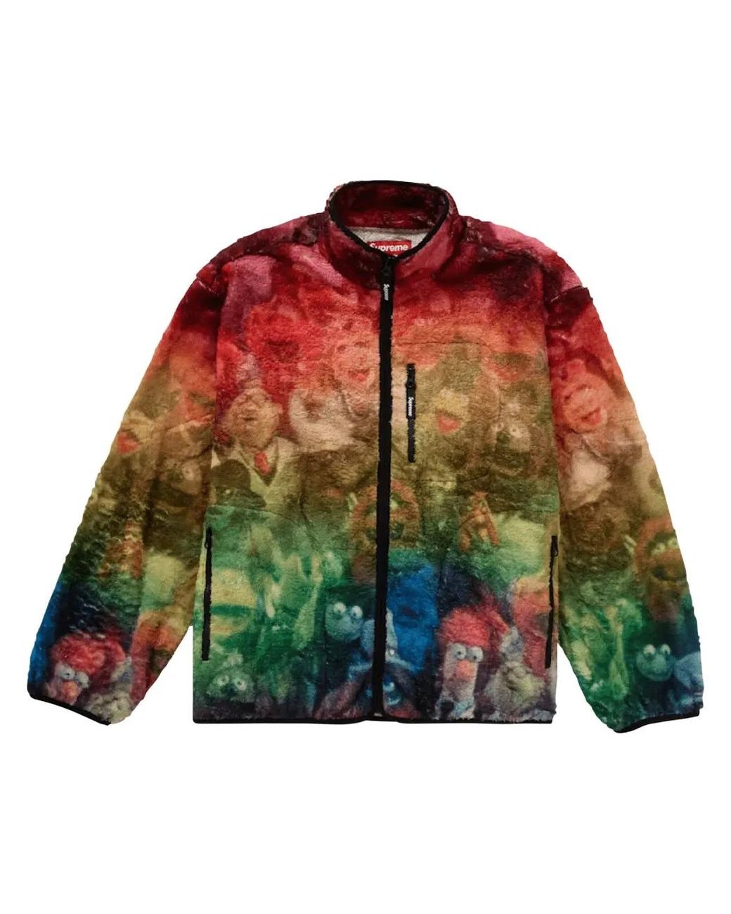 Supreme Red Muppets Fleece Jacket