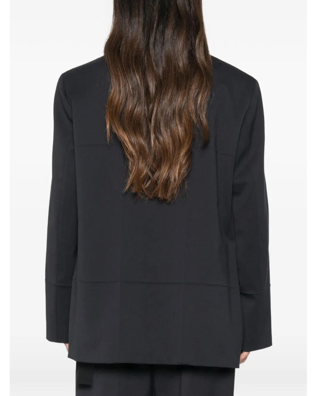 N°21 Blue Notch-Lapels Panelled Jacket