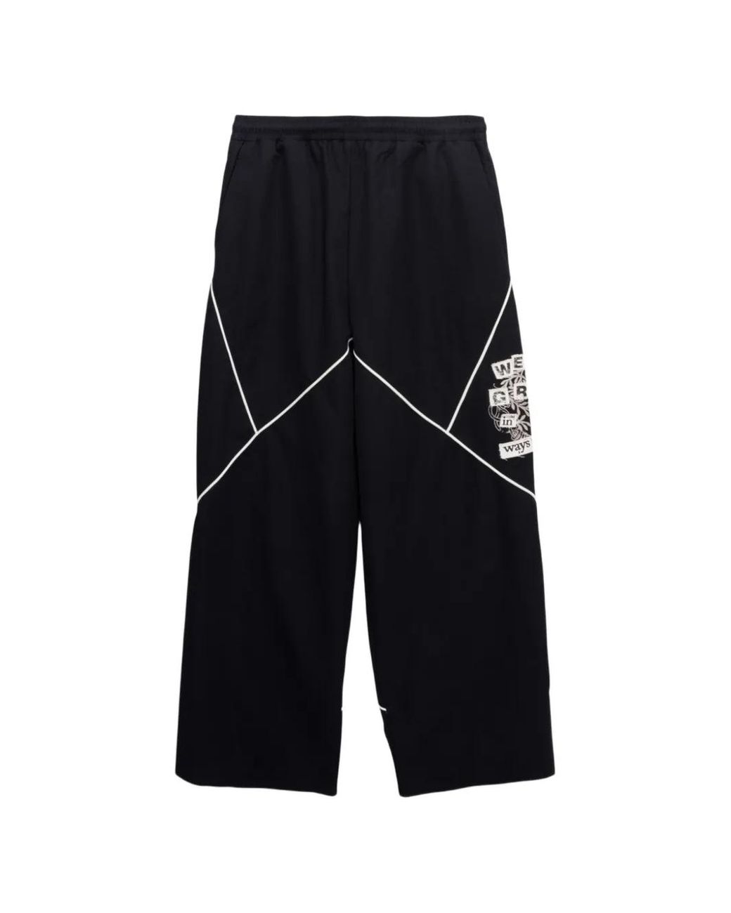 Honor The Gift Blue Graphic-Print Trousers for men