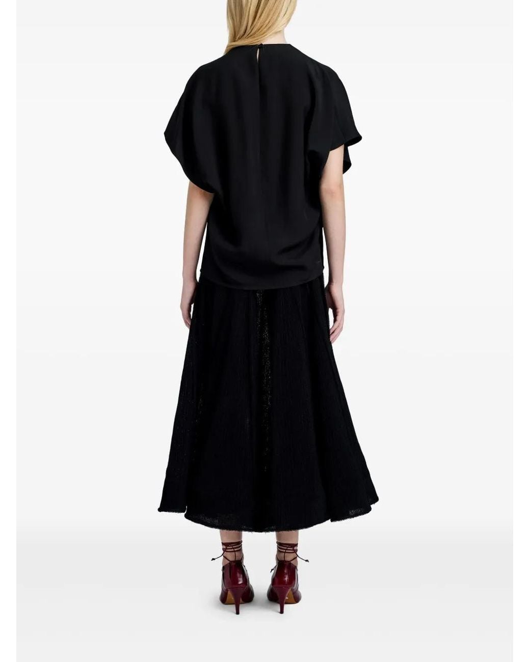 Proenza Schouler Black Etta Blouse