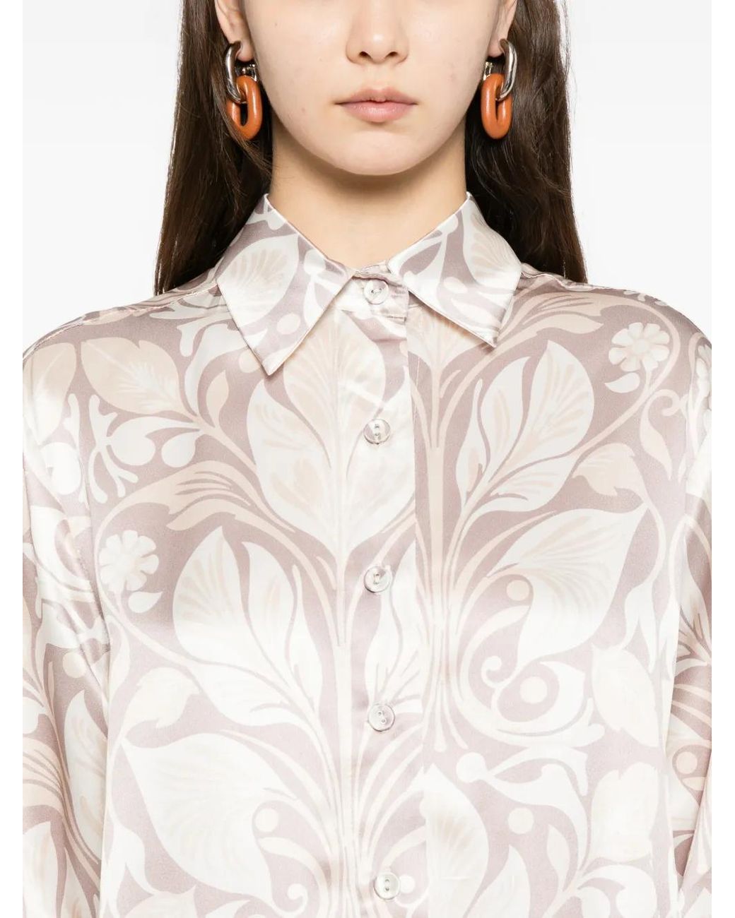 Cynthia Rowley White Art Nouveau Shirt