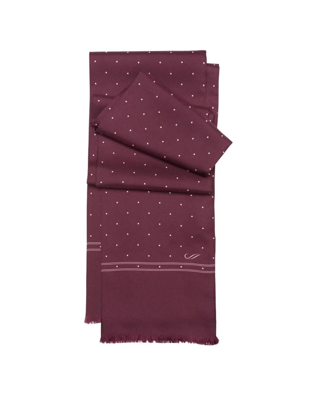 Elizabetta Purple Savona Polka-Dot Silk Scarf for men