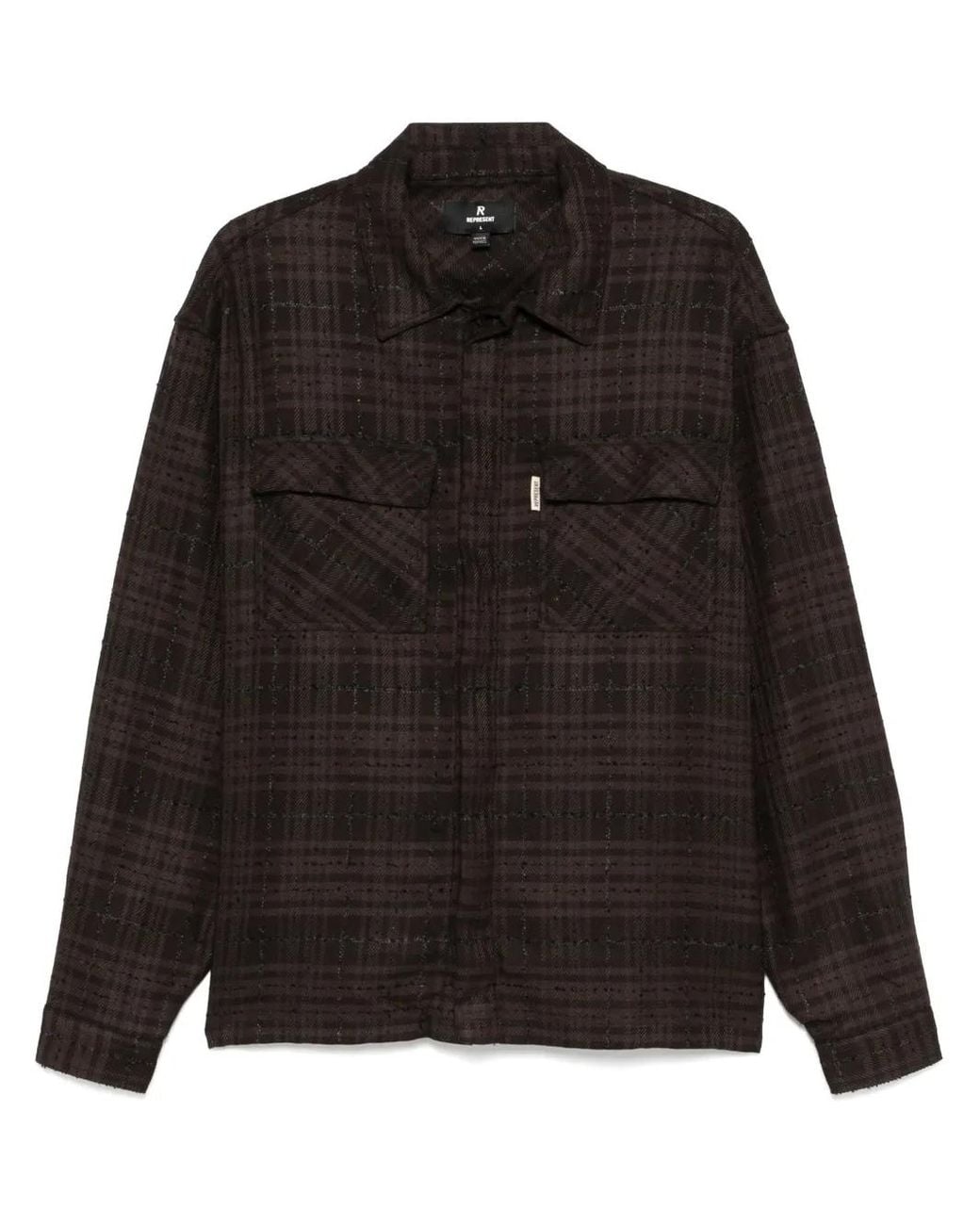 Camisa A Cuadros Represent de hombre de color Black