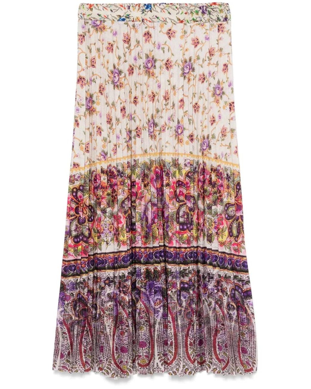 Pierre Louis Mascia Red Ceto Pleated Skirt