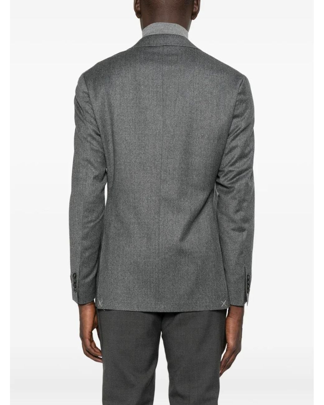 Canali Gray Two-Button Blazer for men