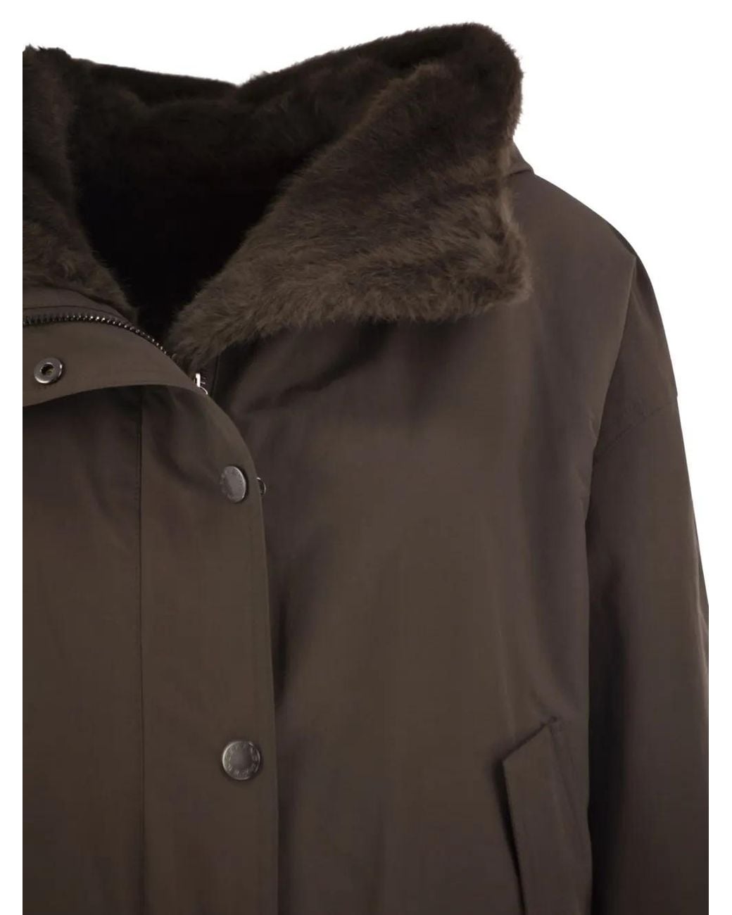 Weekend by Maxmara Brown Reversible Hooded Jacket
