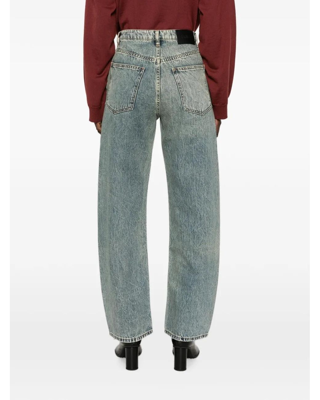 Erika Cavallini Semi Couture Blue Acid-Wash Jeans