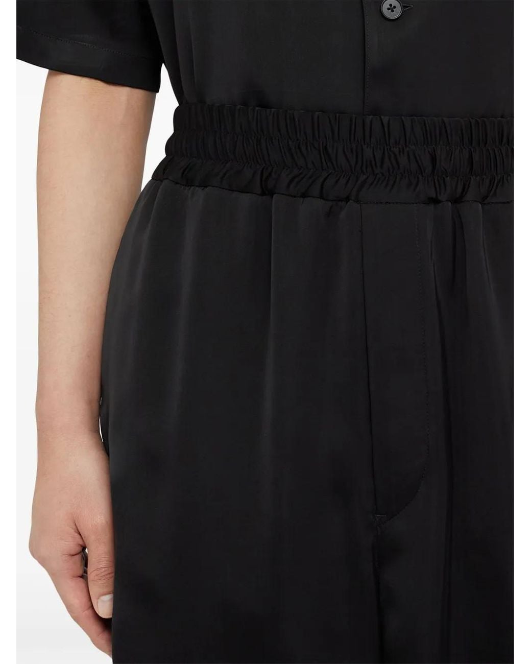 Jil Sander Black High-Waisted Shorts for men