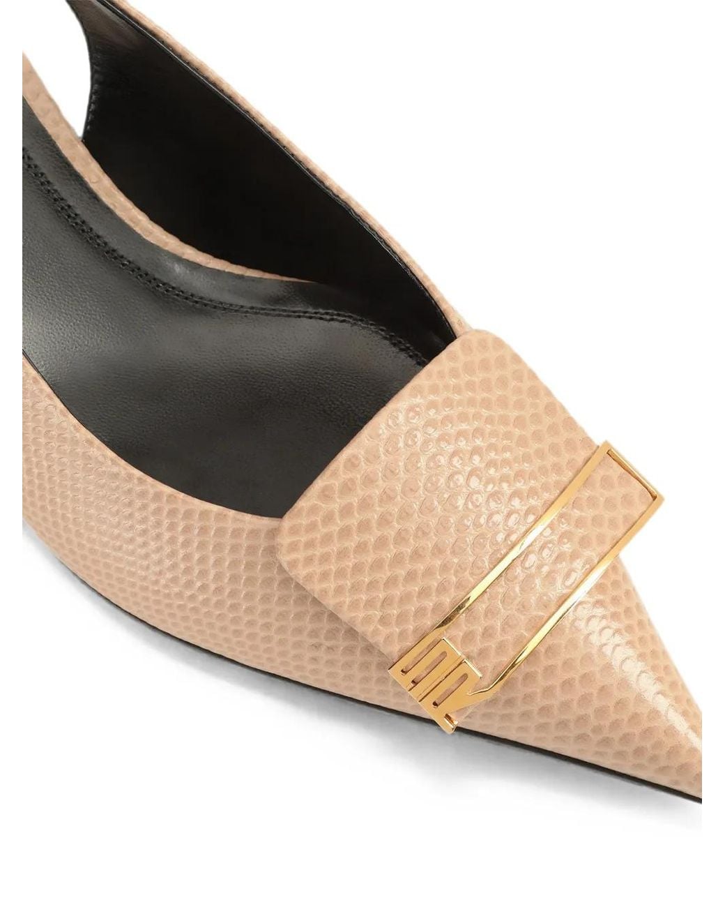 Sergio Rossi Natural Sr Evolv Pointed-Toe Sandals