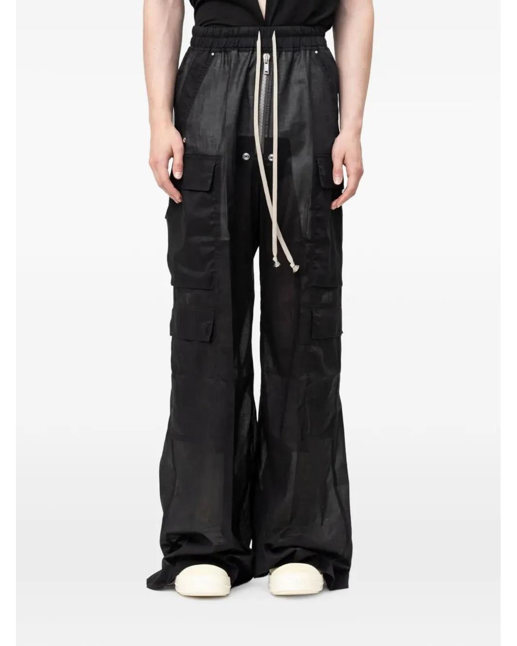 Rick Owens Black Cargobelas Cargo Pants for men