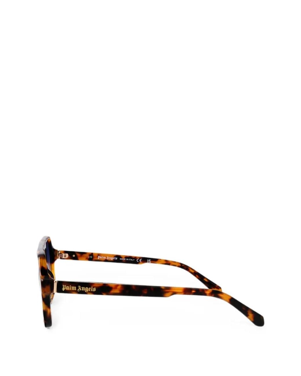 Palm Angels Blue Camino Geometric-Frame Sunglasses