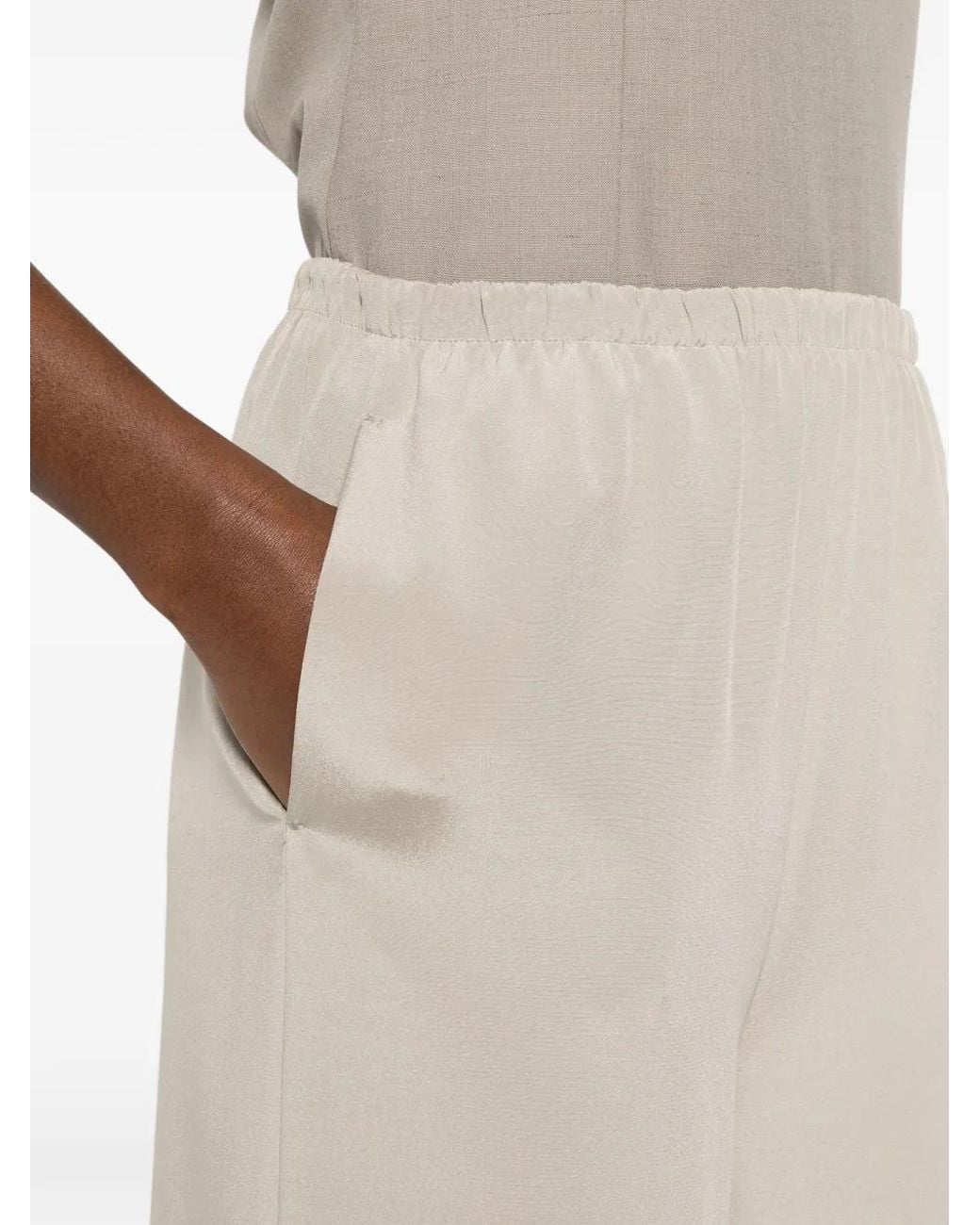 Max Mara White Mxpmaga Elastic-Waistband Trousers