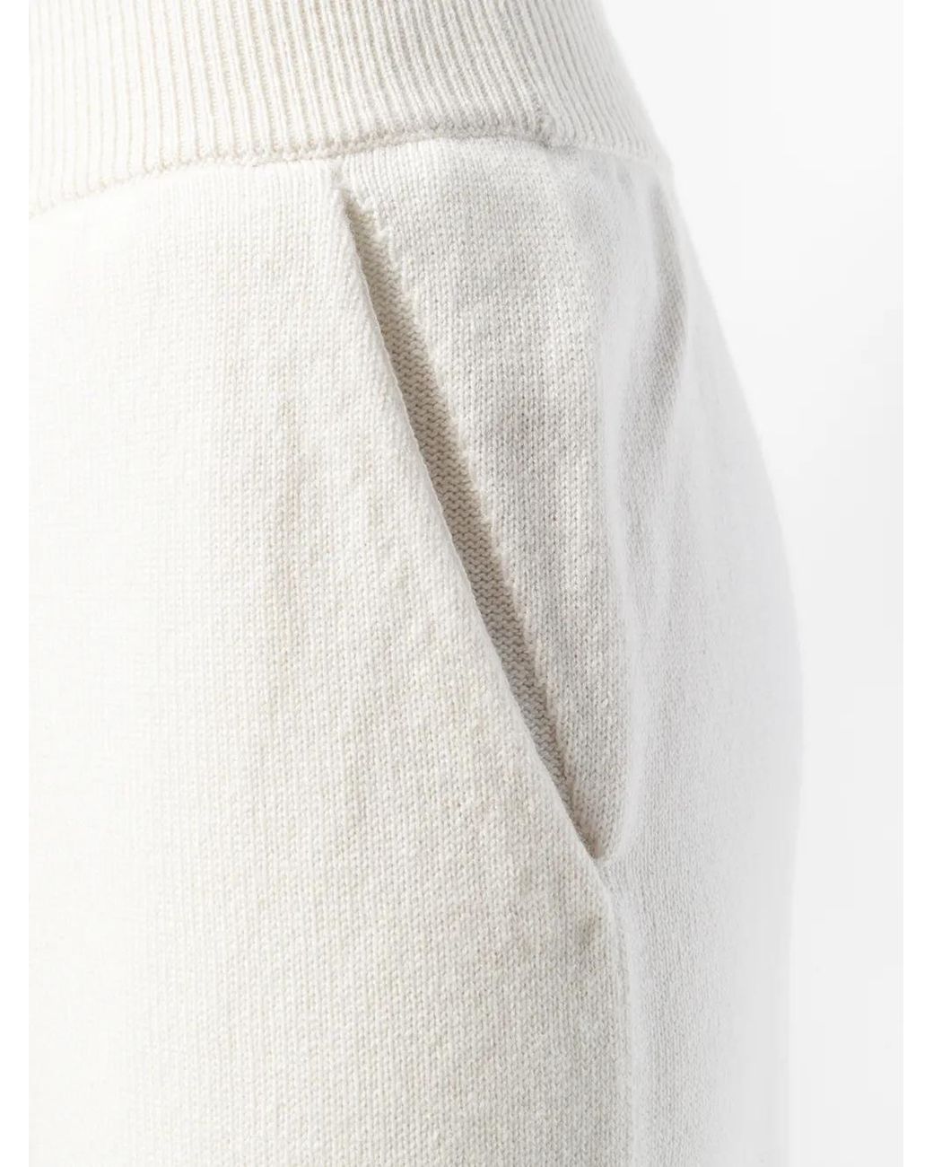 Barrie Broek Met Geribbelde Tailleband in het White