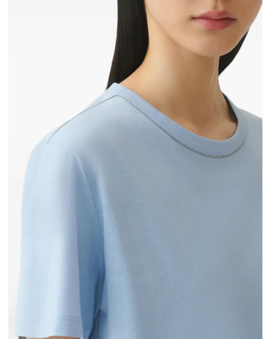 Fabiana Filippi Blue Cotton T-Shirt
