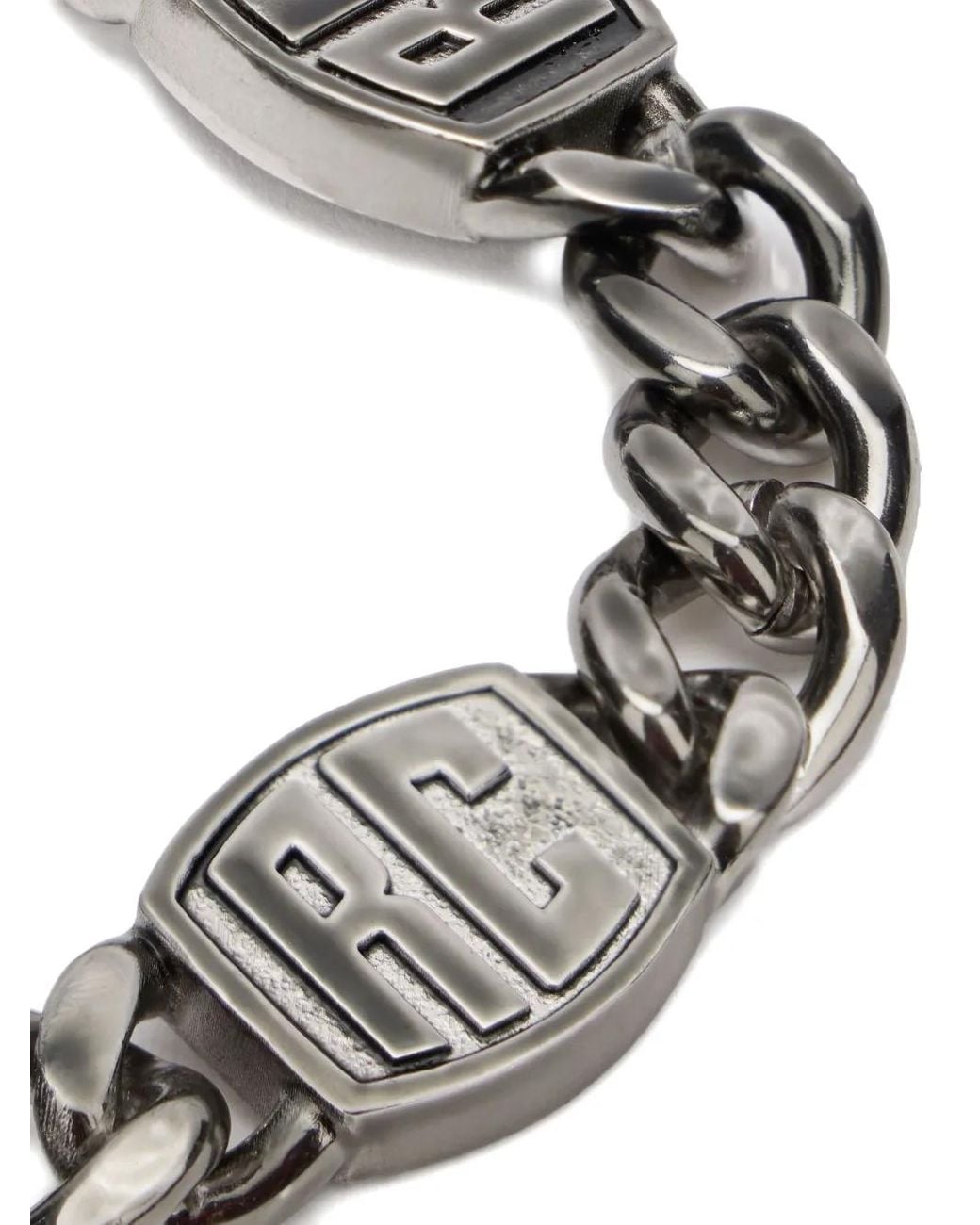 Roberto Cavalli Gray Rc Monogram Chain Bracelet for men
