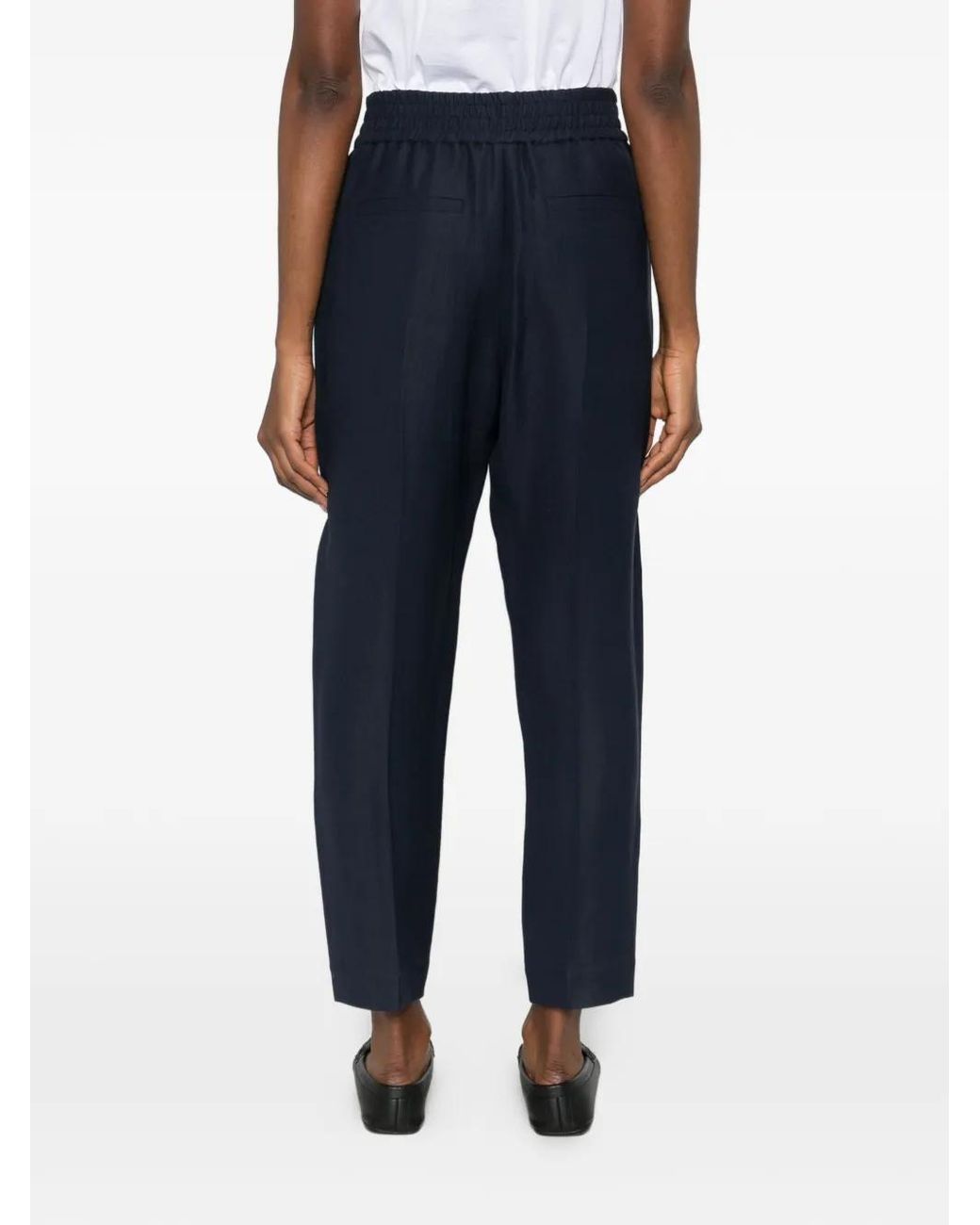 Brunello Cucinelli Blue Linen Blend Trousers