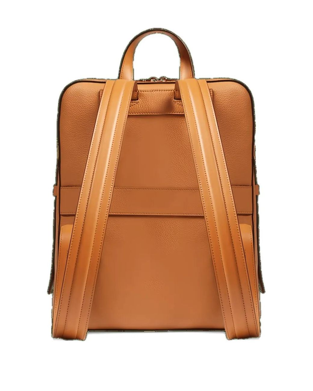 Lancel Brown Enveloppe Leather Backpack