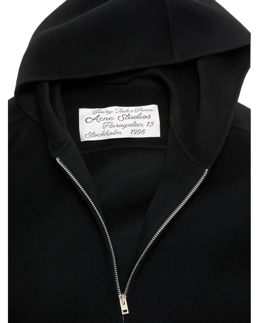 Acne Black Cashmere Jacket With Hood for men