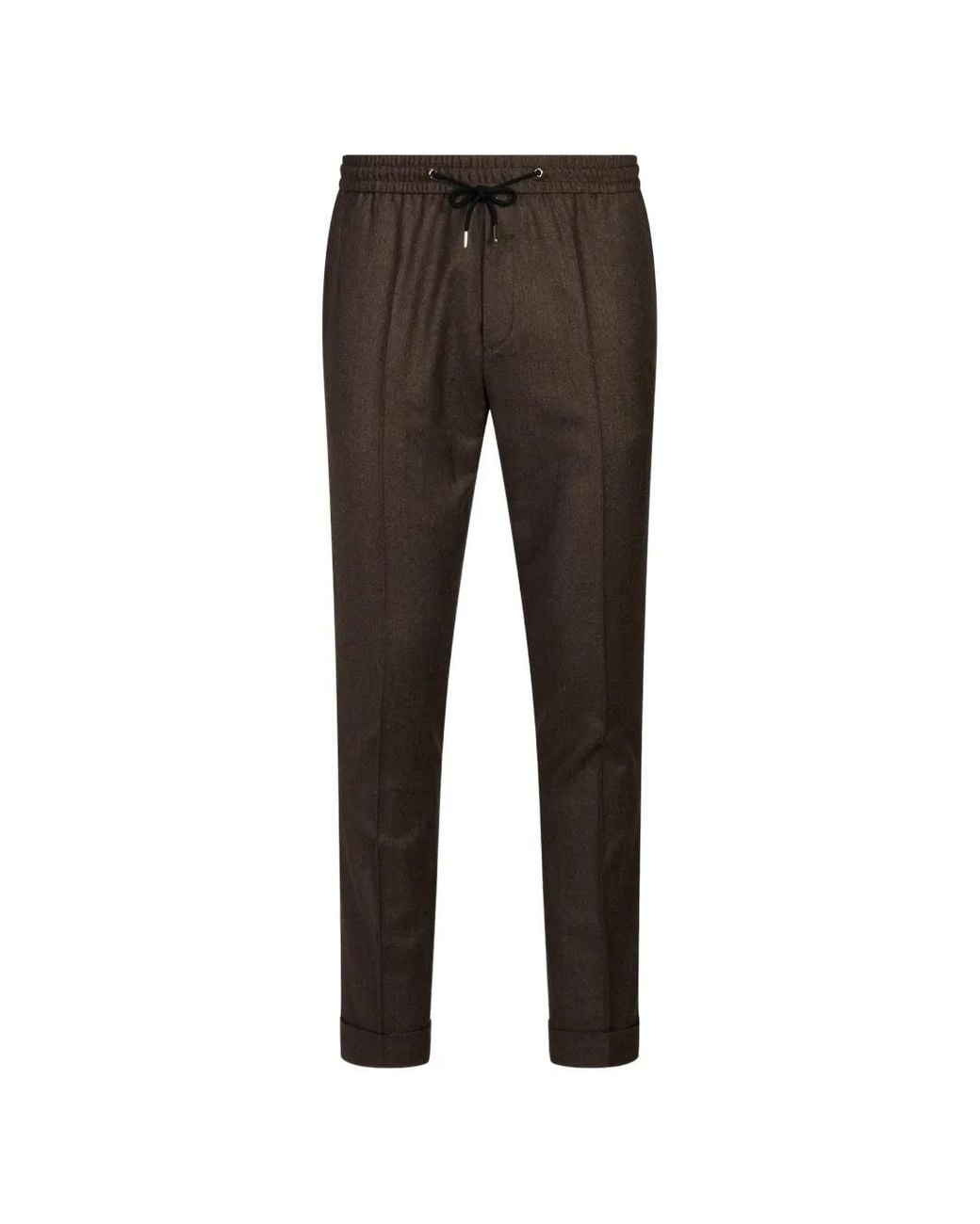 Paul Smith Gray Drawstring-Waist Cuffed-Hem Trousers for men