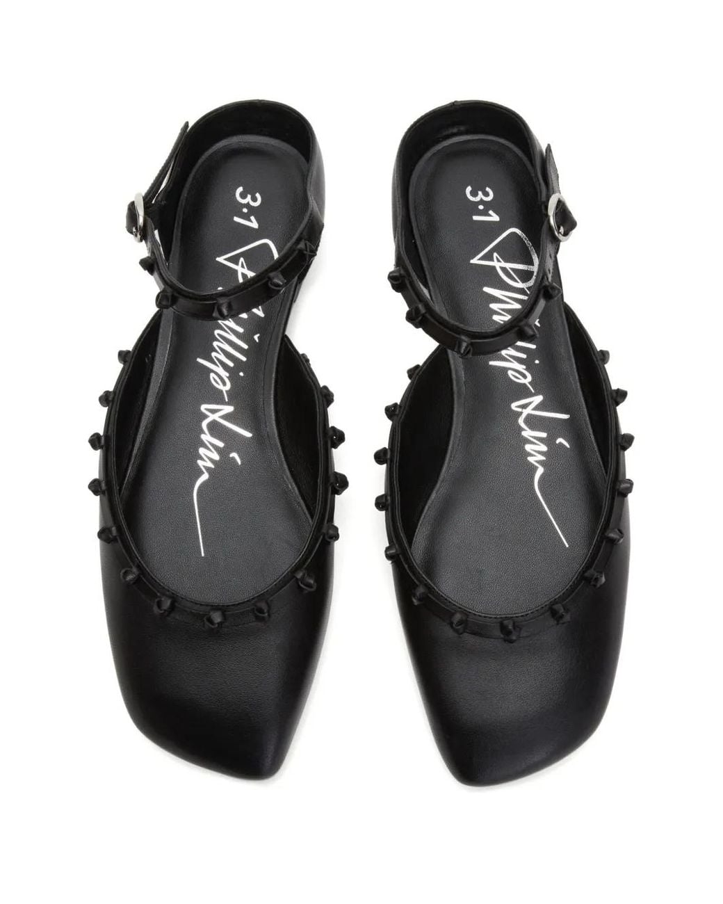 3.1 Phillip Lim Black Mary Jane Ballerinas