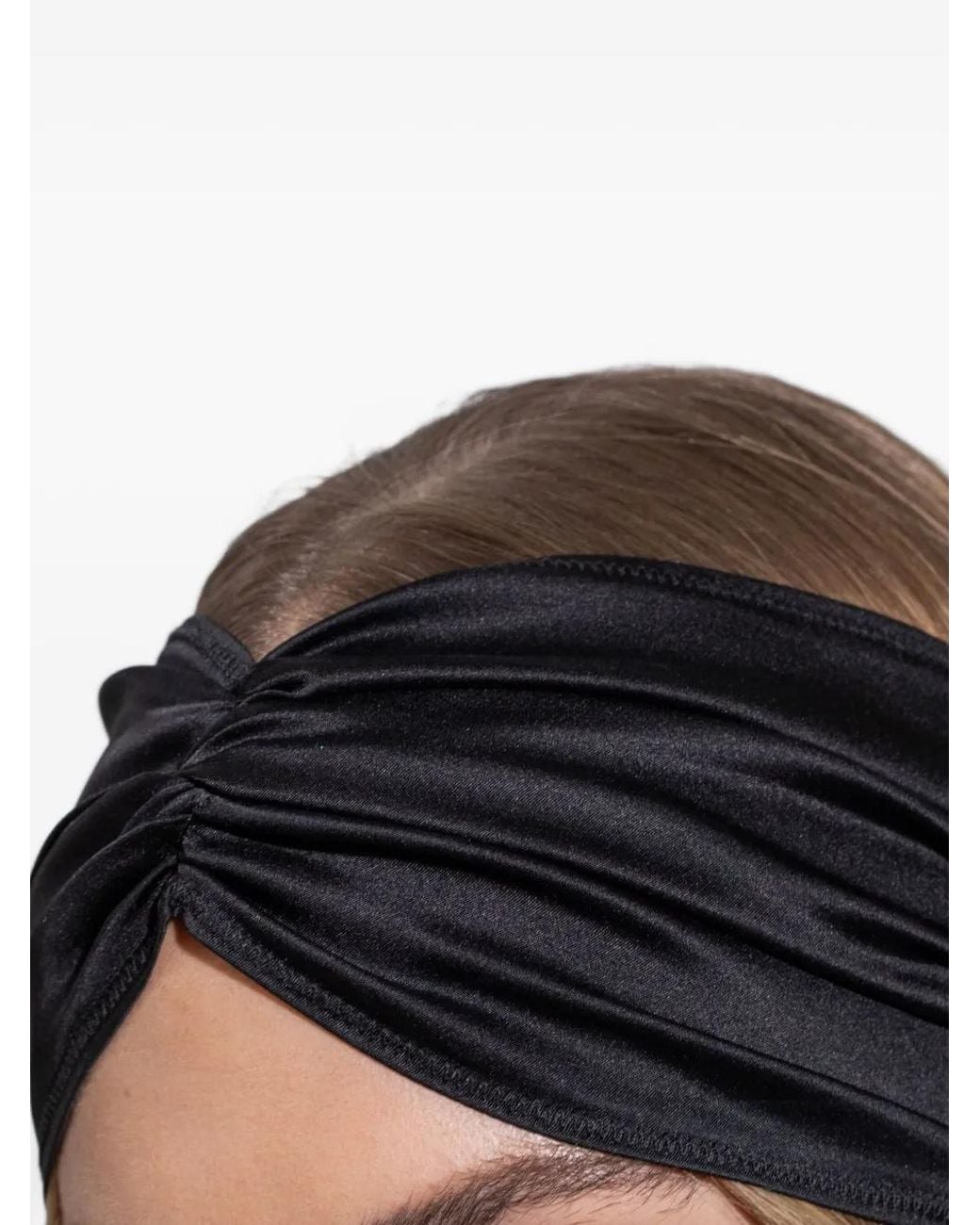 Jennifer Behr Black Norma Twisted Head Wrap