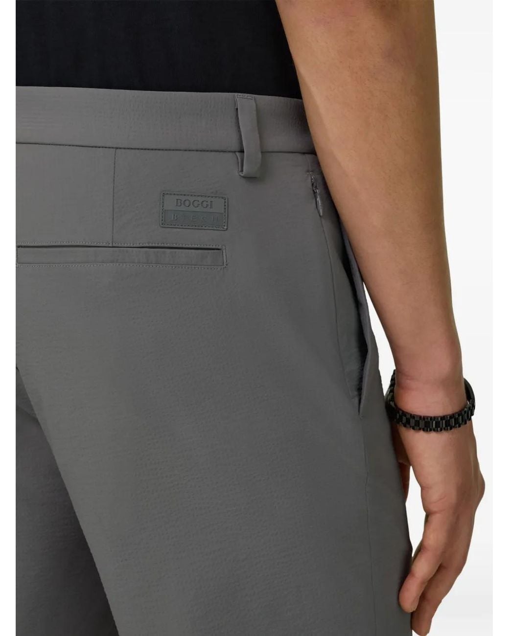 Boggi Gray B Tech Bermuda Shorts for men