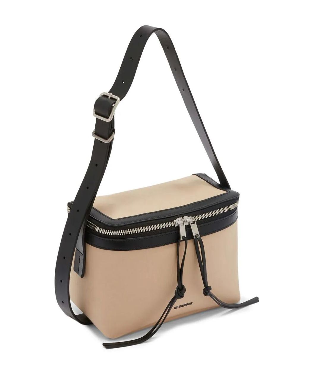 Jil Sander Black Small Leather Shoulder Bag for men