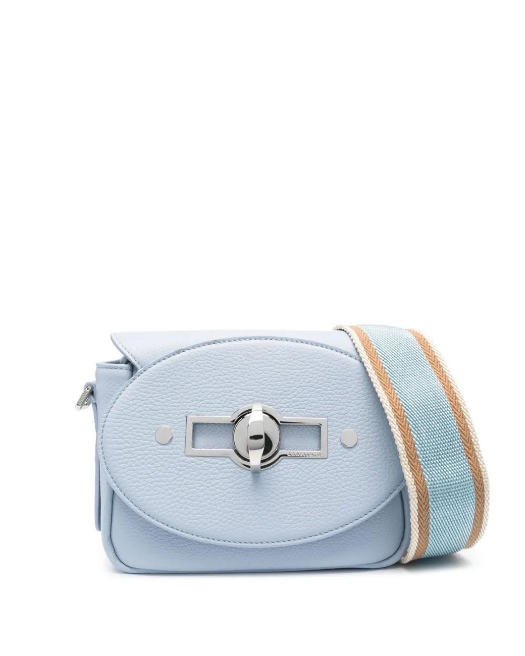 Zanellato Blue Small Tina Daily Leather Shoulder Bag