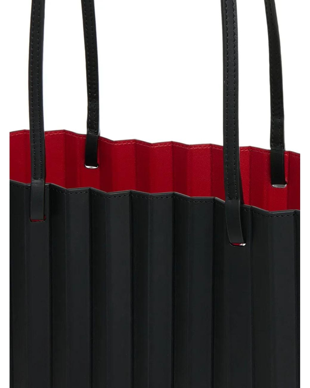 Mansur Gavriel Black Filo Pleated Tote Bag