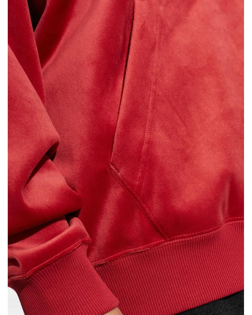 Y-3 Logo-Embroidered Velvet Hoodie