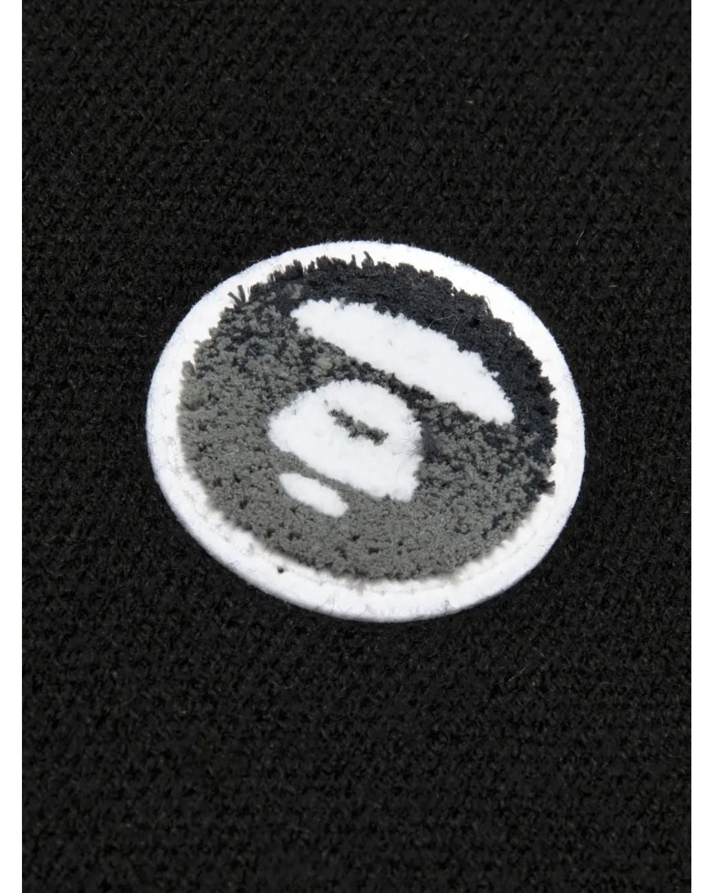 Aape By A Bathing Ape Black Logo-Patch Zip-Up Hoodie for men