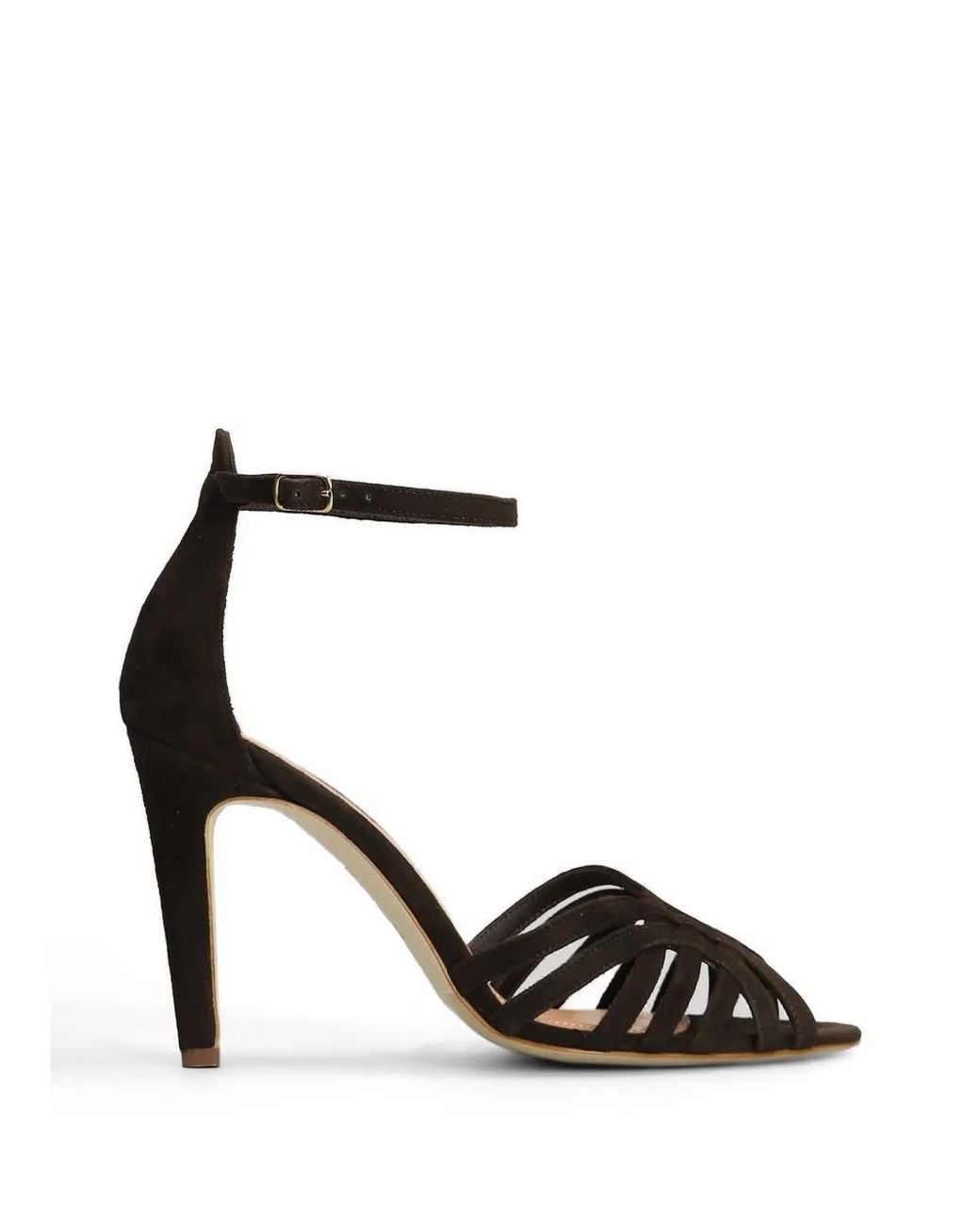 The Seller Black Strappy Cage Sandals