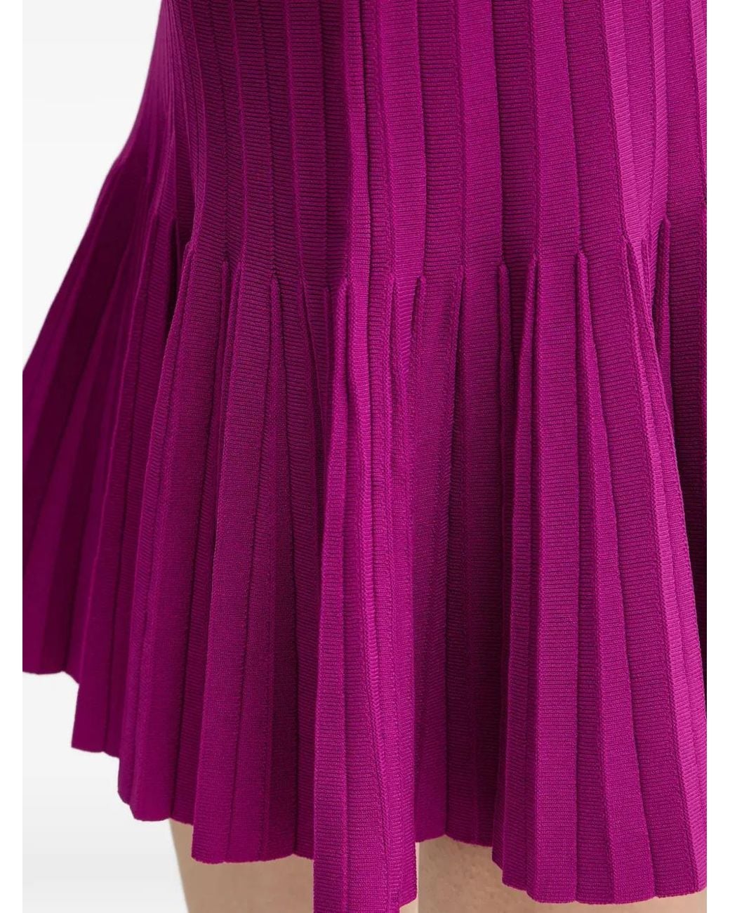 Hervé Léger Pink Bridget Ribbed Pleated Midi Dress