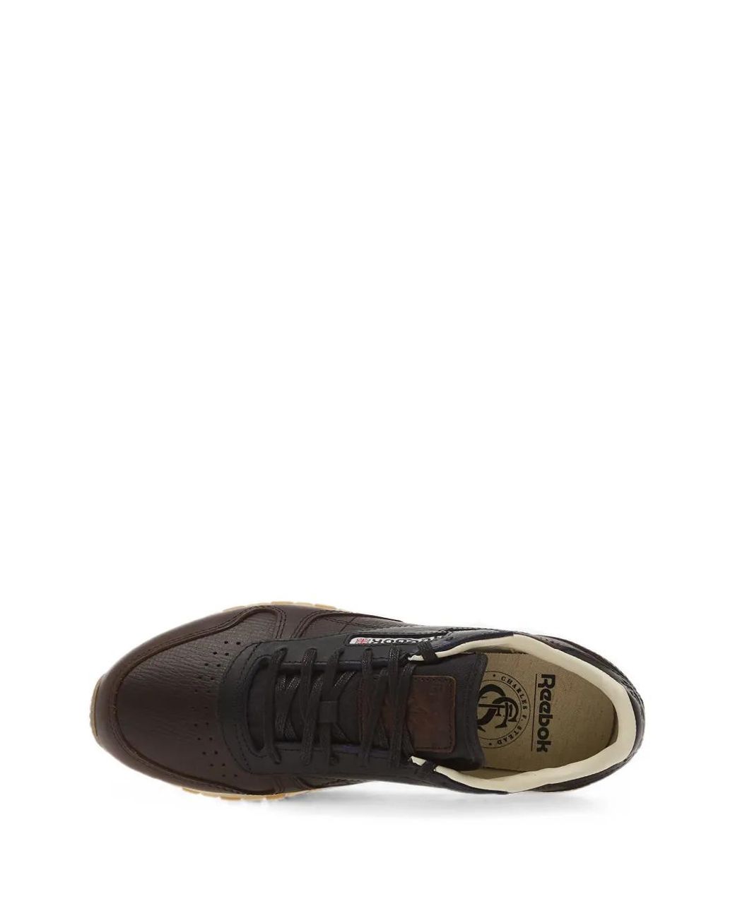 Reebok Black Classic Leather Lace-Up Sneakers