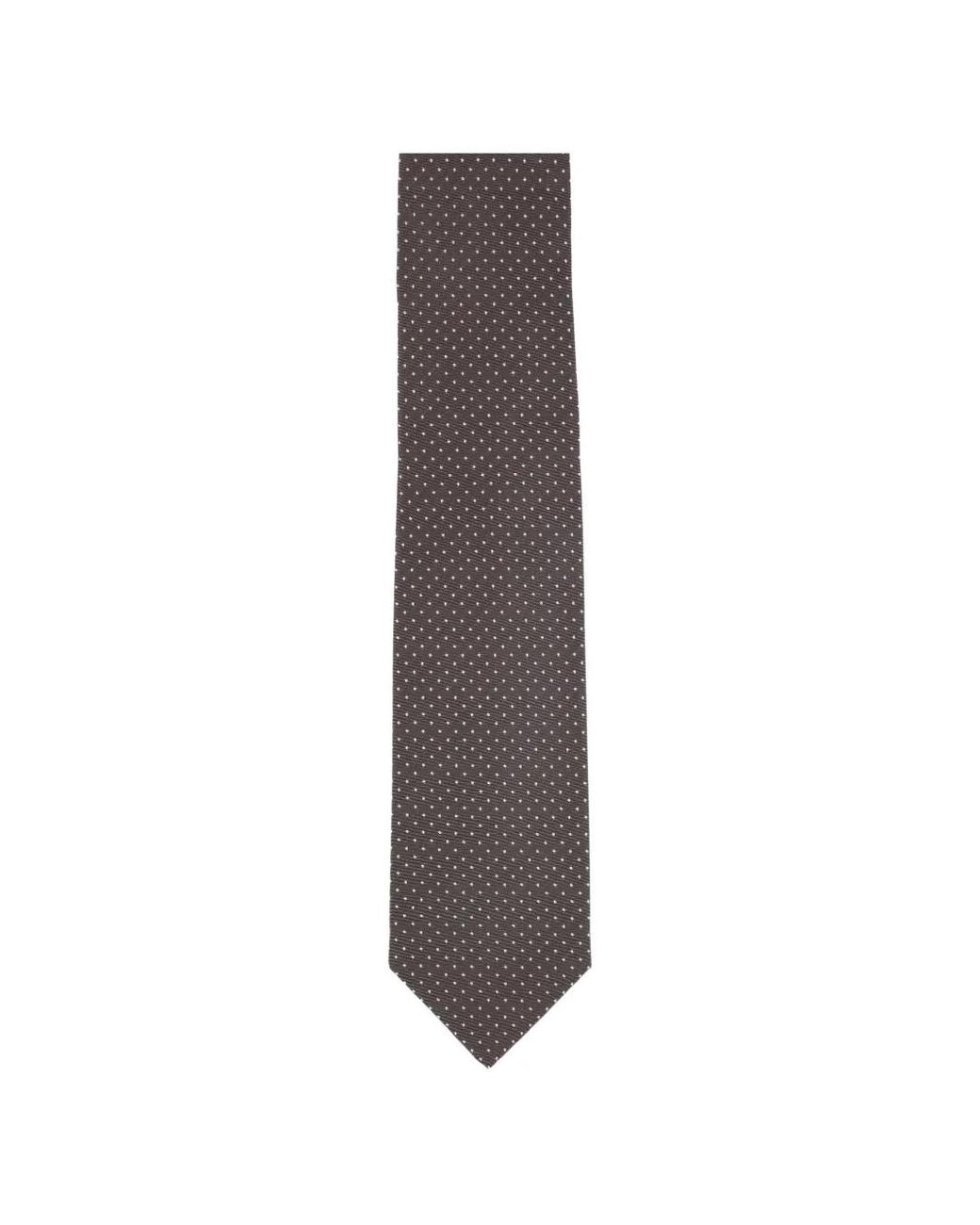 Barba Napoli Brown Polka-Dot Tie for men
