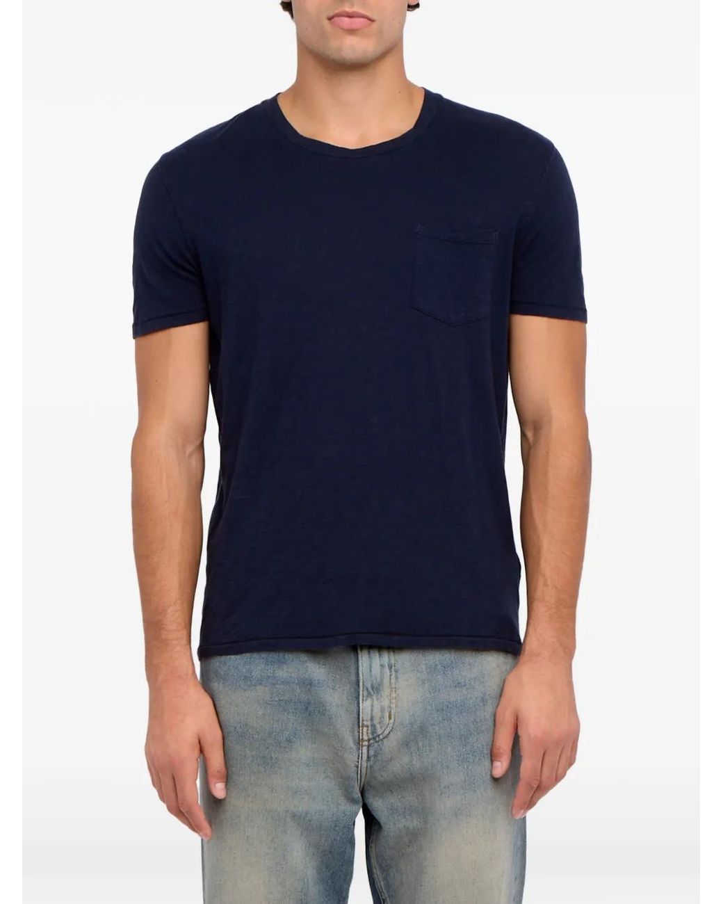 Zadig & Voltaire Blue Stockholm Skull-Print T-Shirt for men