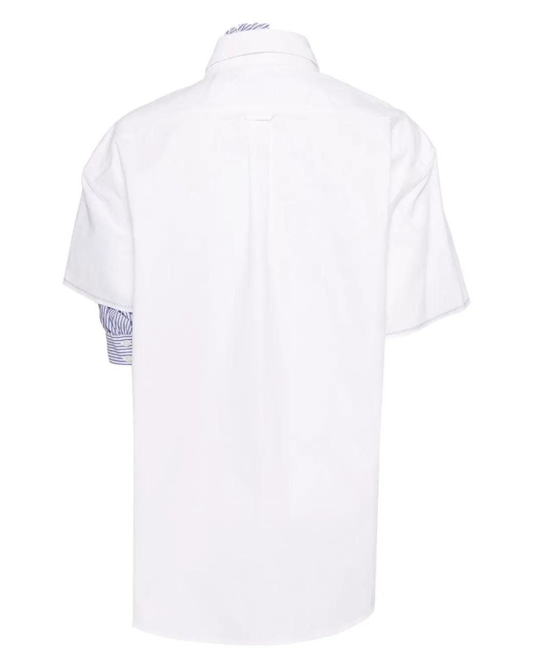 Kolor White Button-Down Collar Shirt