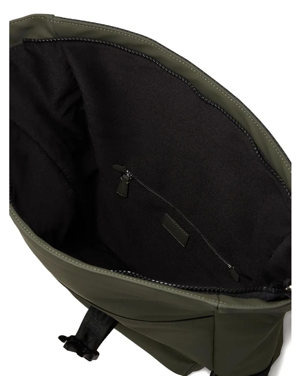 Karl Lagerfeld Green Roll-Top Buckle Backpack for men