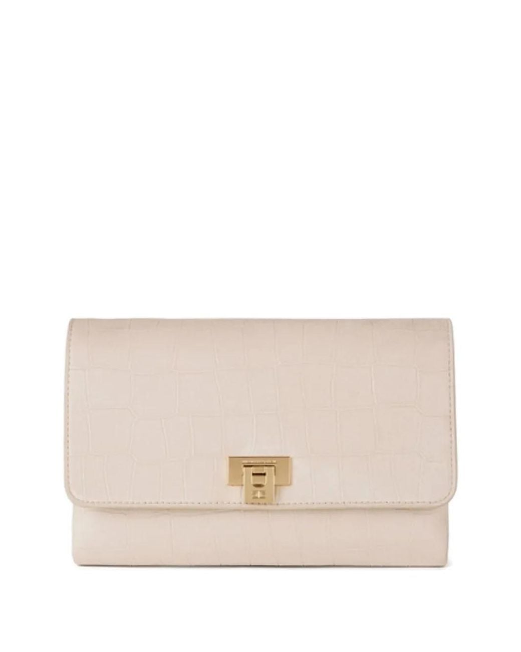 Elisabetta Franchi Natural Suede Shoulder Bag