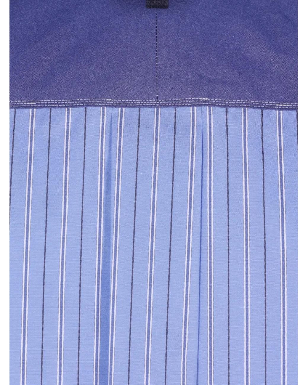 Junya Watanabe Blue Striped Shirt for men