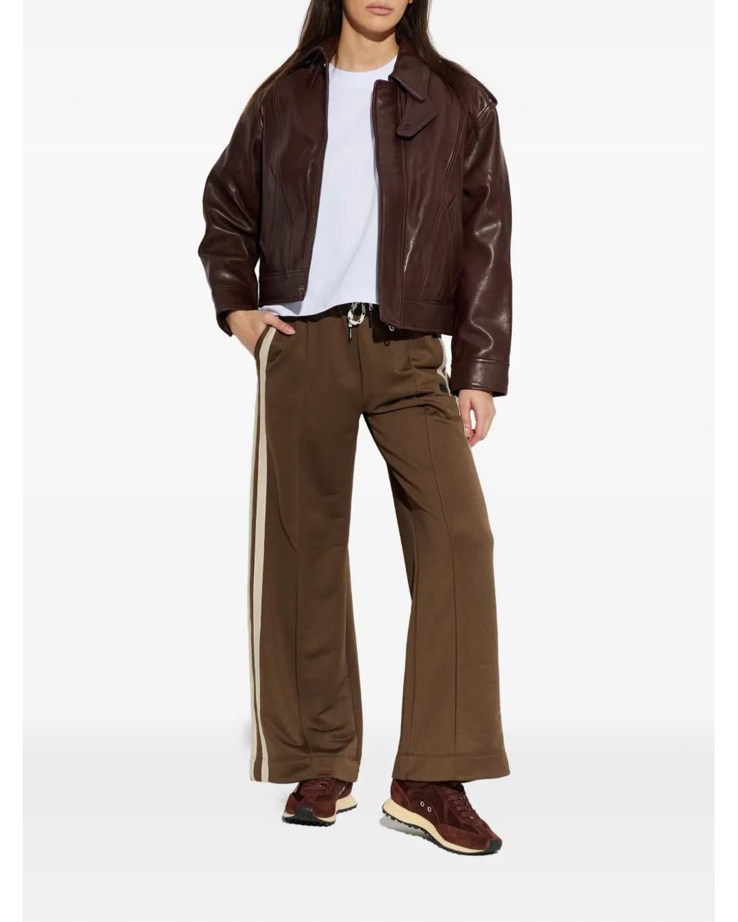Munthe Brown Boud Drawstring Track Pants