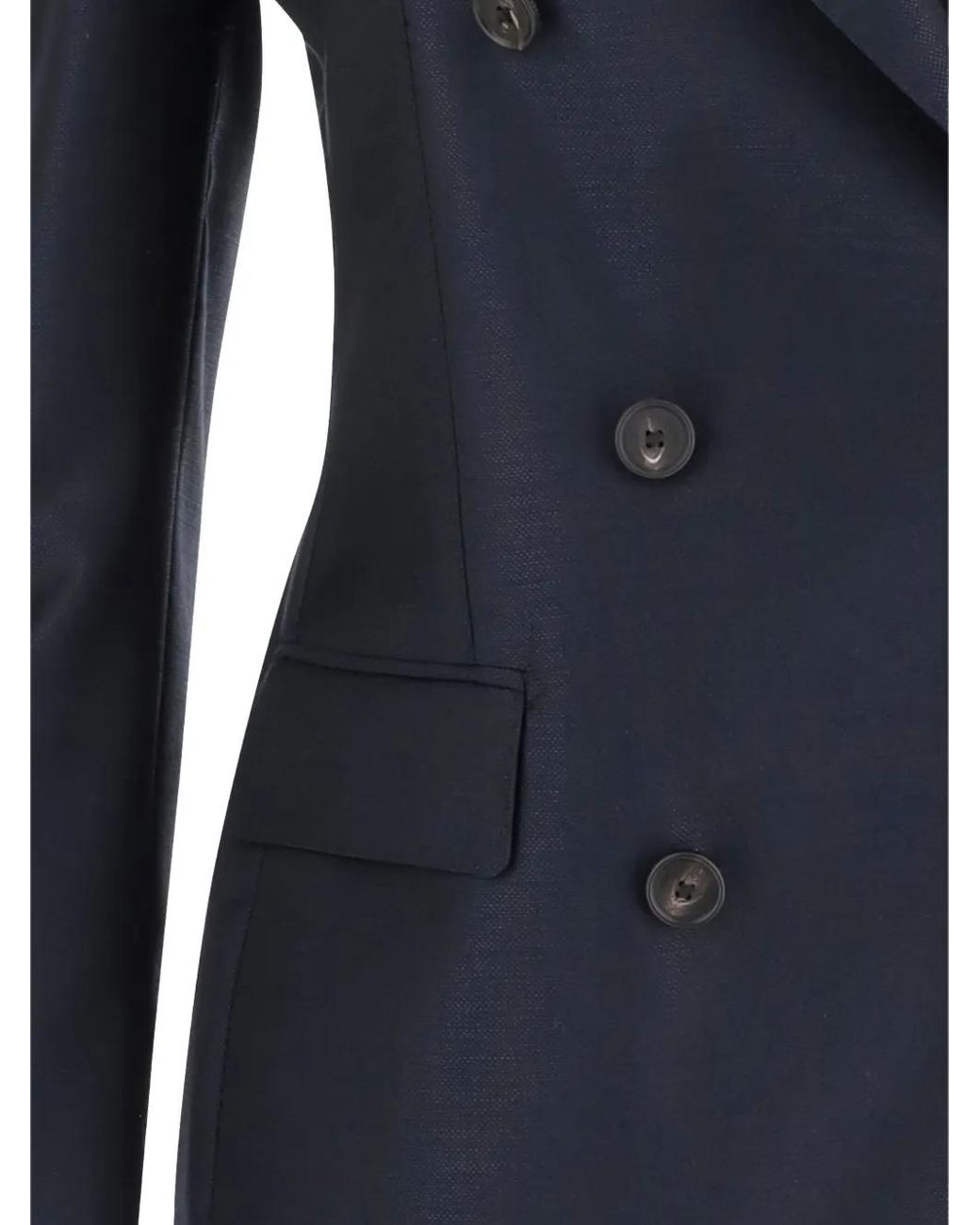 Tagliatore Blue Peaked Lapels Double-Breasted Jacket